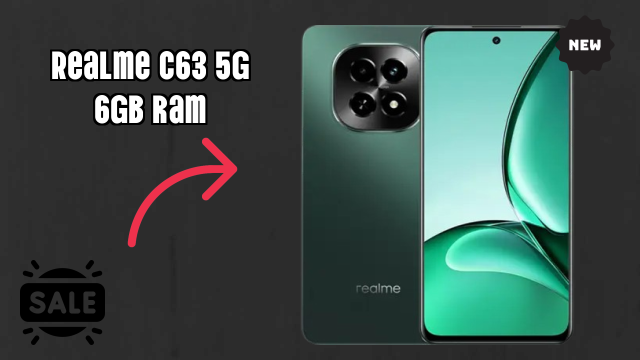 Realme C63 5G 6GB RAM Display Size: 6.67 Inches (16.94 Cm) Screen Quality
